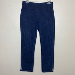 SOFT SURROUNDINGS High Rise Pull-On Elastic Waist Cropped Jeans Jeggings Small